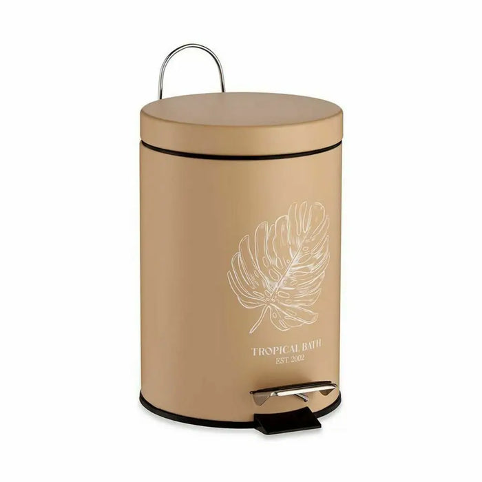 Кошче с педал Berilo 89572 B0021D Tropical Bath Бял Бежов