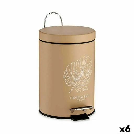 Кошче с педал Berilo 89572 B0021D Tropical Bath Бял Бежов