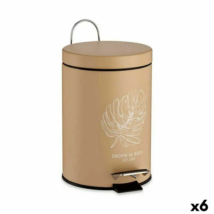 Кошче с педал Berilo 89572 B0021D Tropical Bath Бял Бежов