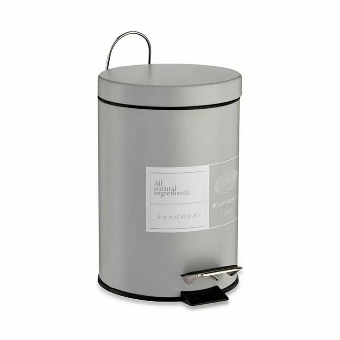 Кошче с педал Berilo 89573 B0012D Beauty Products Бял Сив