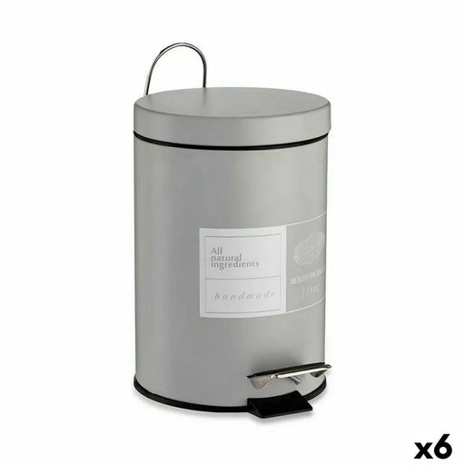 Кошче с педал Berilo 89573 B0012D Beauty Products Бял Сив