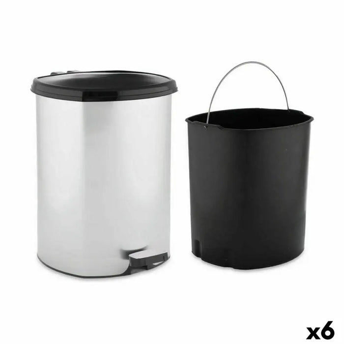 Кошче с педал Berilo D003-1 D003-1 Сребрист Пластмаса 11 L