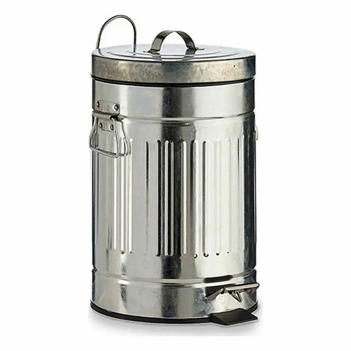 Кошче с педал Сребрист Стомана 7 L (6 броя)