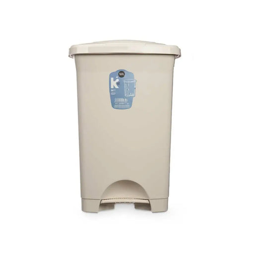 Кошче с педал Бежов Пластмаса 50 L (3 броя)