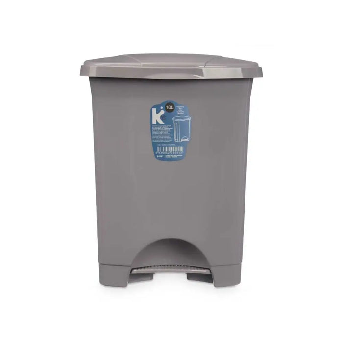 Кошче с педал Сив Пластмаса 10 L (8 броя)