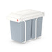 Кошче за боклук Hailo Multi-Box duo L Бял Сив Сметана