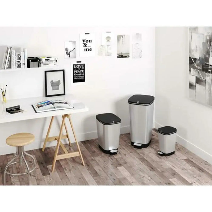 Кошче за Боклук с Педал Curver Chic Неръждаема стомана 50 L