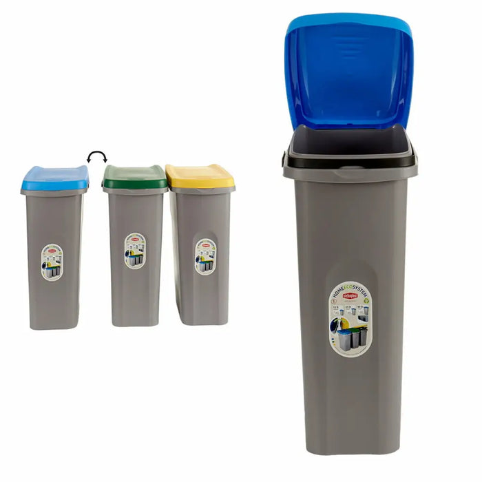 Кошче за боклук Stefanplast 70742 70742 Син Сив Пластмаса