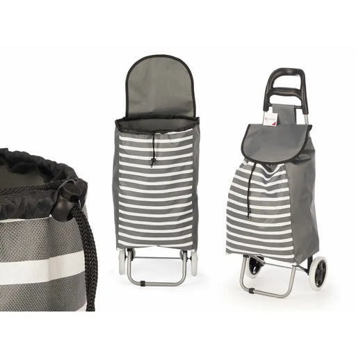 Кошница за Пазаруване Kinvara Бял Сив 33 L 35,5 x 28 x 94