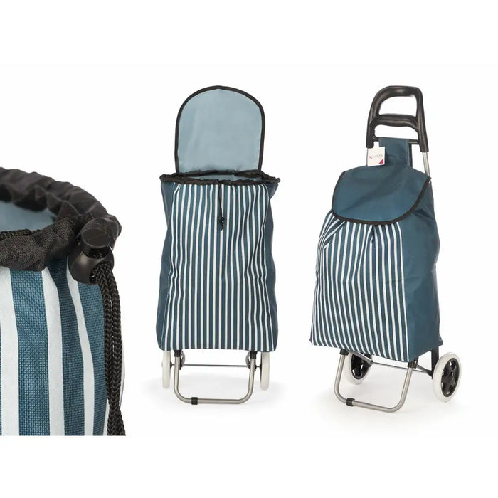 Кошница за Пазаруване Kinvara Син Бял 33 L 35,5 x 28 x 94