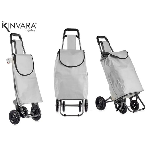 Кошница за Пазаруване Kinvara Черен Сив 30 L 22 x 98 x 38