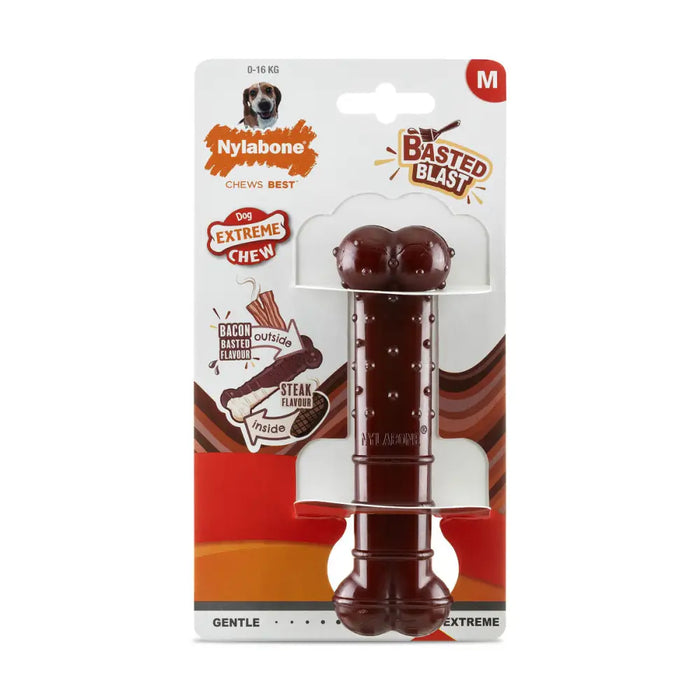 Кост Nylabone Кафяв Bacon M