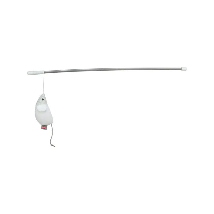 котешка играчка Trixie Бял полиестер Пластмаса Мишка