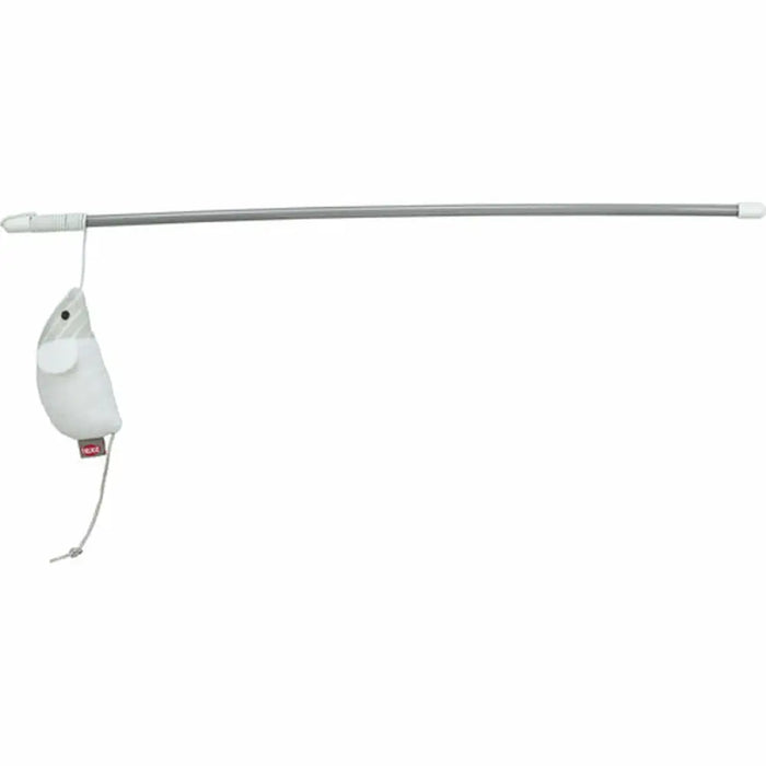 котешка играчка Trixie Бял полиестер Пластмаса Мишка