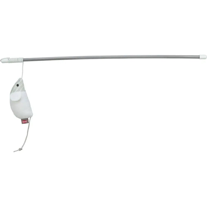 котешка играчка Trixie Бял полиестер Пластмаса Мишка