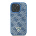 Кожен 4G калъф Guess Triangle Strass MagSafe за iPhone 16