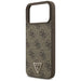 Кожен 4G калъф Guess Triangle Strass MagSafe за iPhone 17