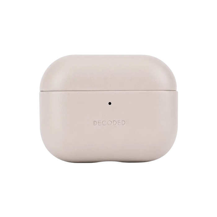 Кожен калъф Decoded за AirPods Pro 3 - бежов