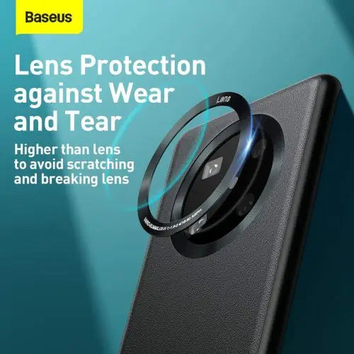 Кожен кейс Baseus за Huawei Mate 40 Pro + Alloy черен