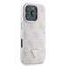 Кожен 4G калъф Guess Triangle Strass MagSafe за iPhone 16