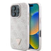 Кожен 4G калъф Guess Triangle Strass MagSafe за iPhone 16