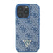 Кожен 4G калъф Guess Triangle Strass MagSafe за iPhone 16