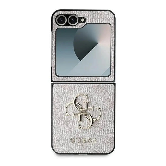 Кожен 4G метален калъф с лого Guess за Samsung Galaxy Z