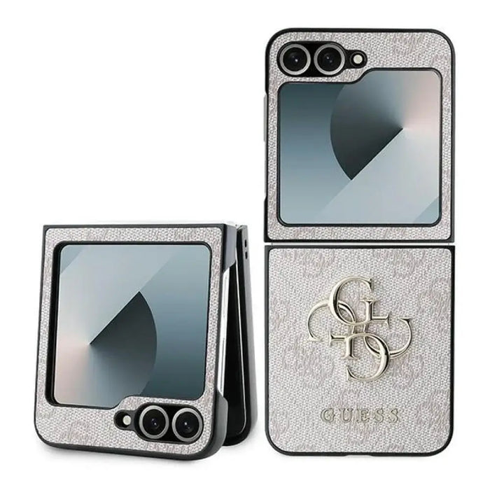 Кожен 4G метален калъф с лого Guess за Samsung Galaxy Z
