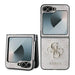 Кожен 4G метален калъф с лого Guess за Samsung Galaxy Z
