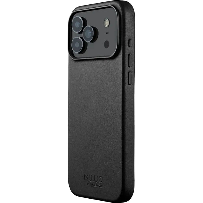 Кожен калъф Mujjo Full Leather за iPhone 17 Pro Max черен
