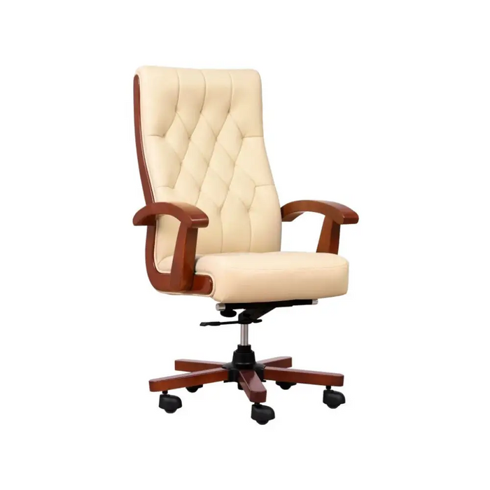 Кожено кресло КОНСУЛ в кремав цвят