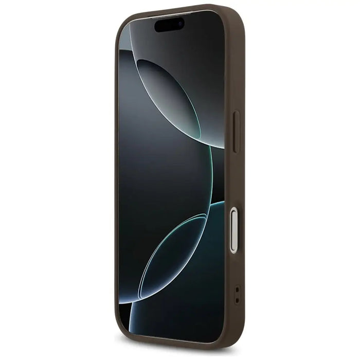 Кожен калъф Guess 4G Triangle Strass MagSafe за iPhone 17