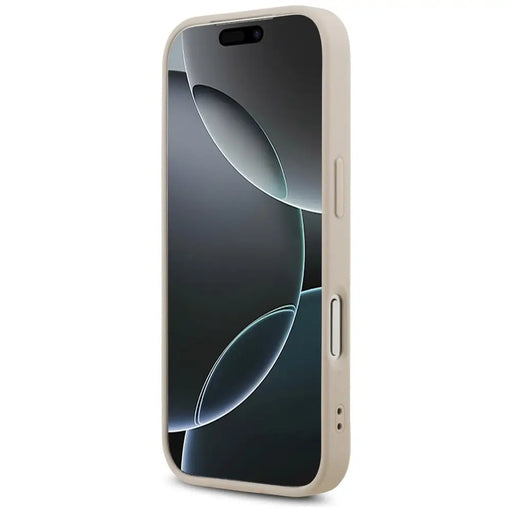 Кожен 4G калъф Guess Triangle Strass MagSafe за iPhone 17