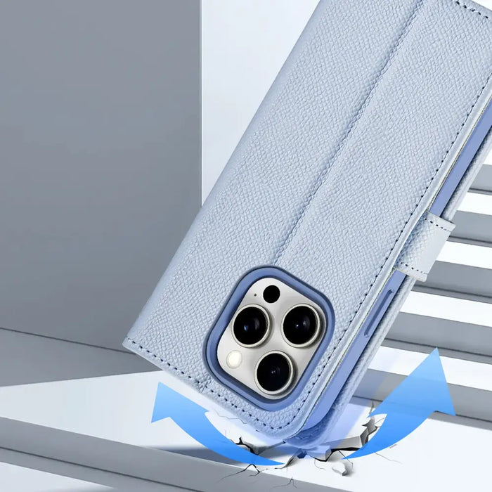 Кожен калъф Dux Ducis Lawa за iPhone 15 - син