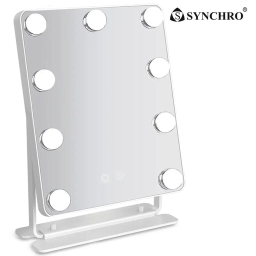 КОЗМЕТИЧНО LED ОГЛЕДАЛО SYNCHRO HOLLYWOOD 34x38