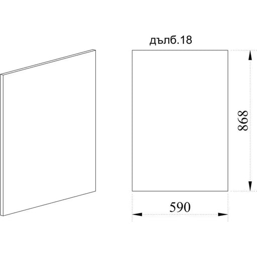 КРАЕН ПАНЕЛ ДОЛЕН РЕД IRIM 1.8X57X87 СМ