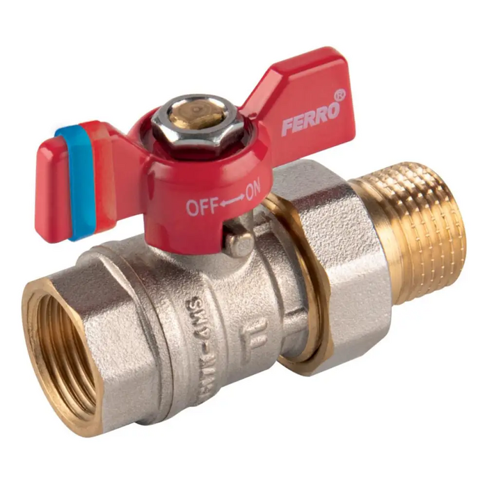 КРАН СФЕРИЧЕН ПЕПЕРУДА FERRO 1/2’’ МЖ Х-