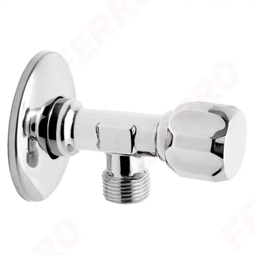 КРАН СФЕРИЧЕН 1/2X3/4 ЪГЛОВ ХРОМ FERRO