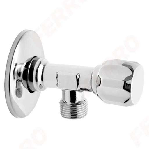 КРАН СФЕРИЧЕН 1/2X3/8 ЪГЛОВ ХРОМ FERRO