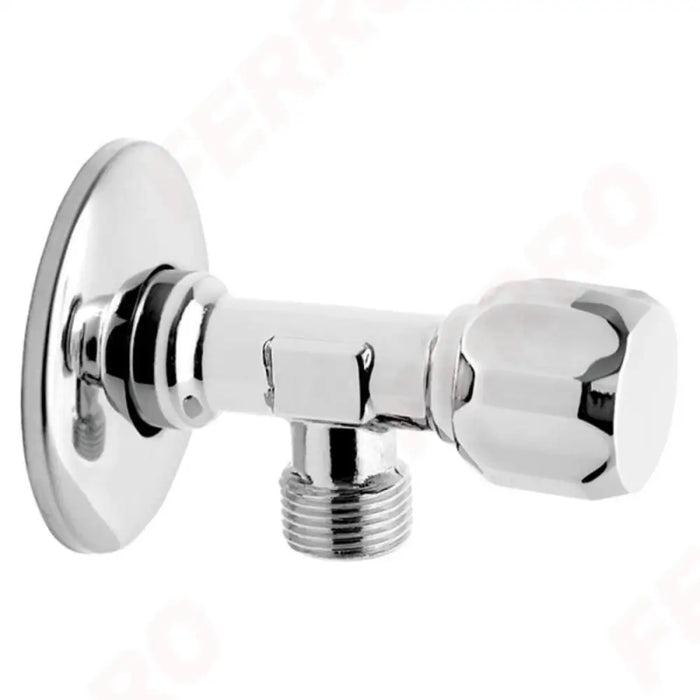 КРАН СФЕРИЧЕН 1/2X3/8 ЪГЛОВ ХРОМ FERRO