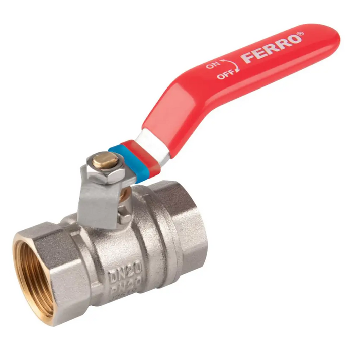 КРАН СФЕРИЧЕН С РЪКОХВАТКА FERRO 1/2’’ Ж
