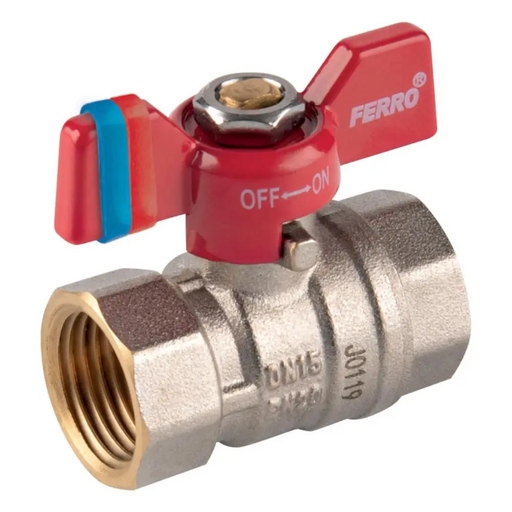 КРАН СФЕРИЧЕН ПЕПЕРУДА FERRO 1/2’’ ЖЖ