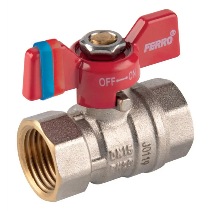 КРАН СФЕРИЧЕН ПЕПЕРУДА FERRO 1/2’’ ЖЖ