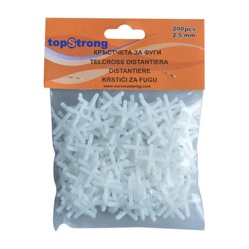 КРЪСТЧЕТА ЗА ФУГИ 200 БР/ ПАКЕТ 2.5MM EUROMASTER