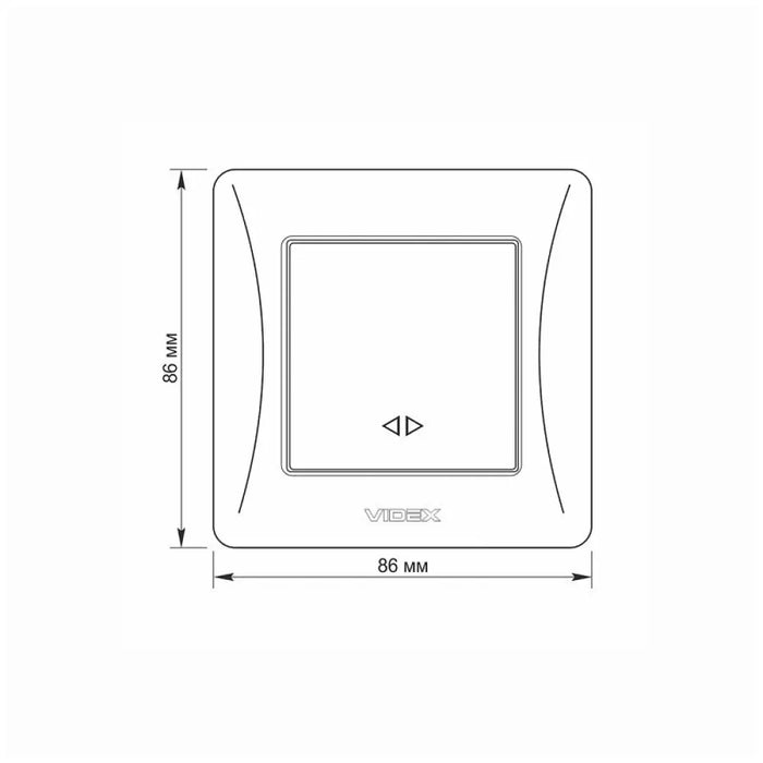 КРЪСТАТ КЛЮЧ 10А VF-BNSW1I-BG BINERA VIDEX - ГРАФИТ