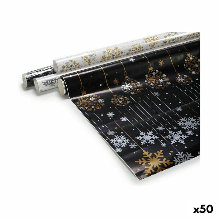 Опаковъчна Хартия Krist+ Черен 70 x 200 cm 3 x 3 x 70 cm Коледа (50 броя)