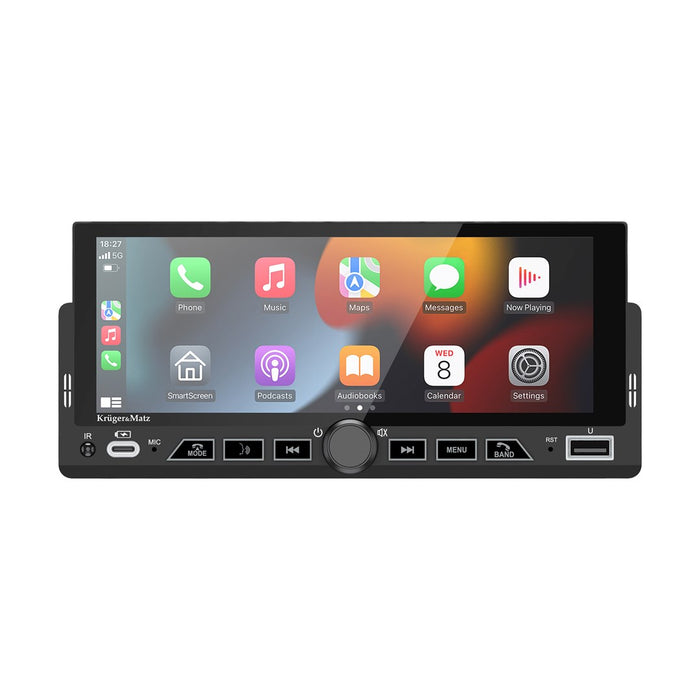Kruger&Matz KM2017 1DIN CarPlay/Android автомобилно радио