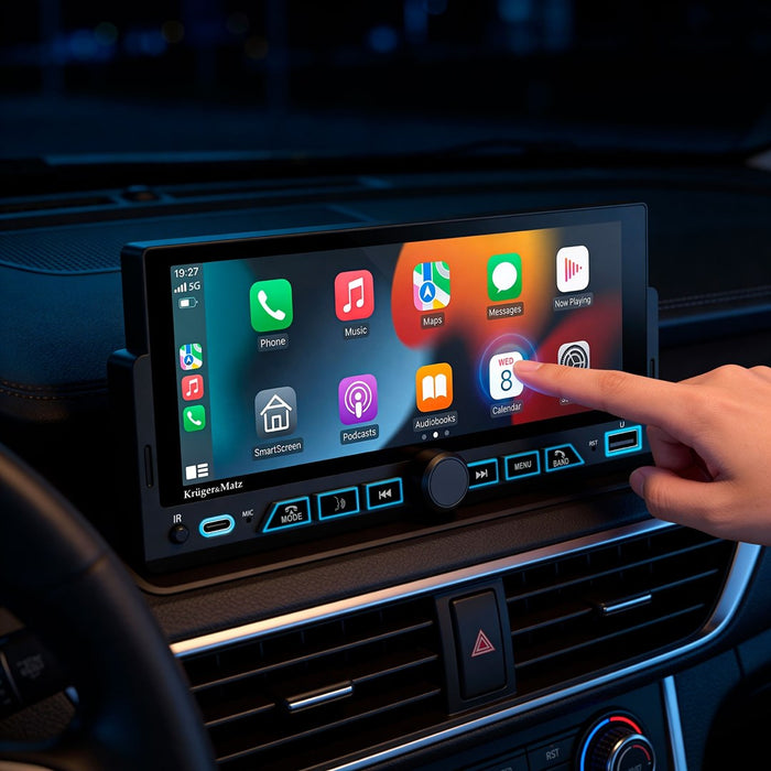 Kruger&Matz KM2017 1DIN CarPlay/Android автомобилно радио