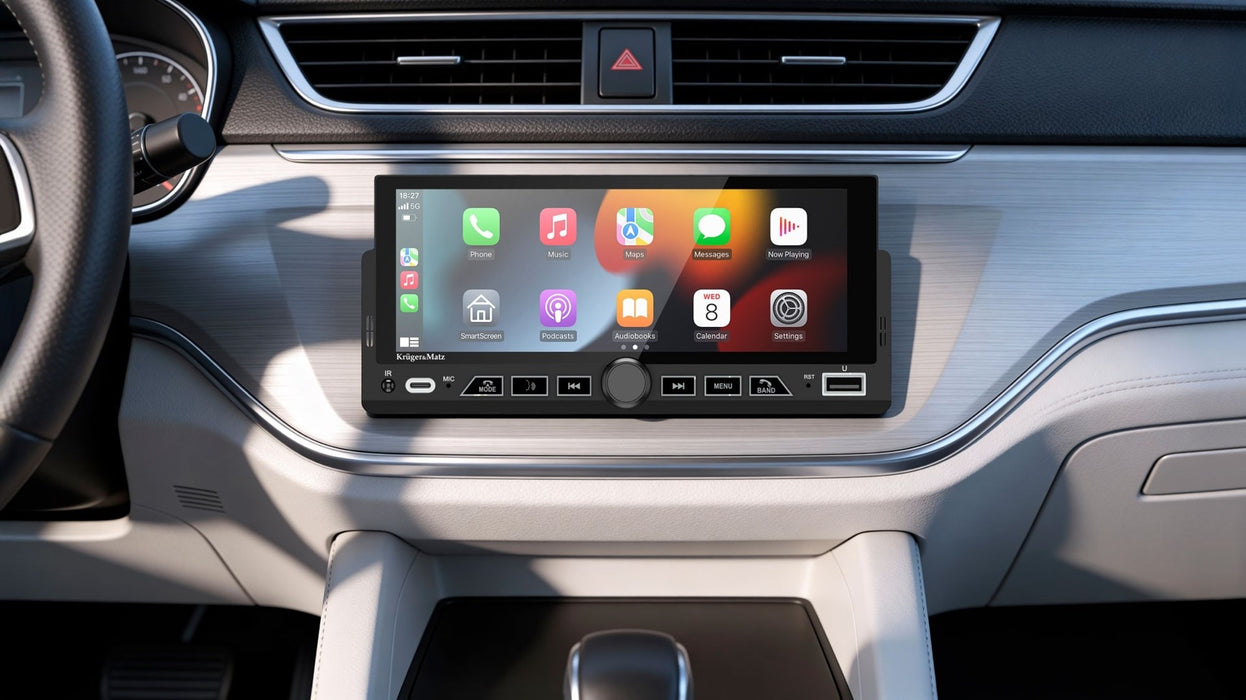 Kruger&Matz KM2017 1DIN CarPlay/Android автомобилно радио