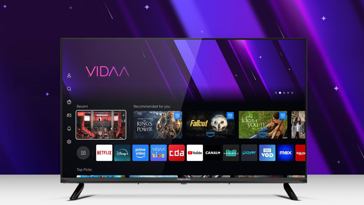 Krüger&Matz KM0240FHD-V3 101.6 см (40") FHD Smart TV Wi-Fi Черен